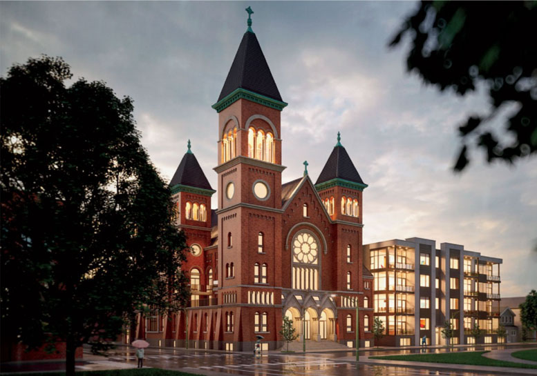 NEW PERMITS ISSUED FOR RESIDENTIAL CONVERSION OF ST. BONIFACE CHURCH IN WEST TOWN