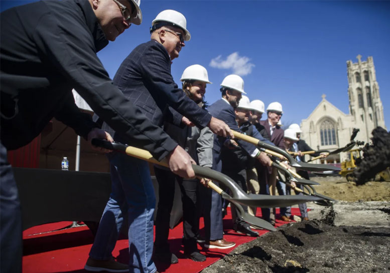AT LONG LAST, A LAKE AND LATHROP GROUNDBREAKING